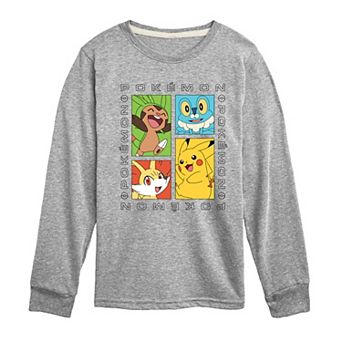 Boys 8-20 Pokemon Grid Long Sleeve Graphic Tee