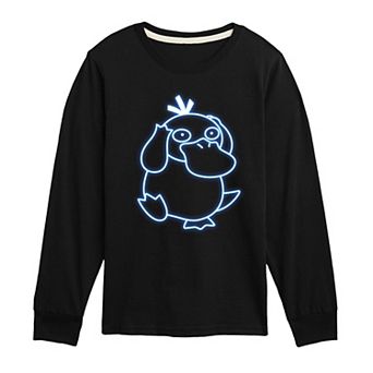 Boys 8-20 Pokemon Neon Psyduck Long Sleeve Graphic Tee