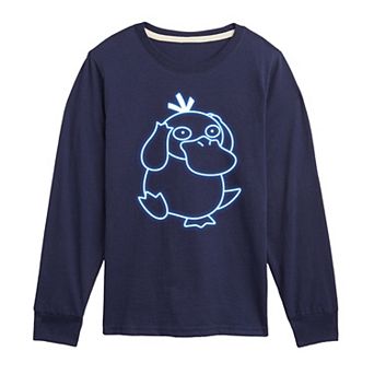 Boys 8-20 Pokemon Neon Psyduck Long Sleeve Graphic Tee