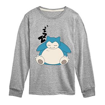Boys 8-20 Pokemon Snorlax Sleepy Long Sleeve Graphic Tee