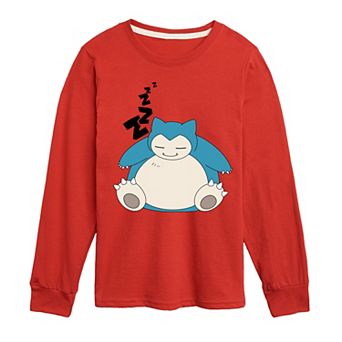 Boys 8-20 Pokemon Snorlax Sleepy Long Sleeve Graphic Tee