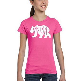 Explore - Girl's Word Art T-shirt