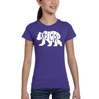 Explore - Girl's Word Art T-shirt
