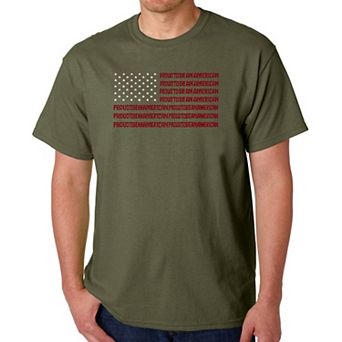 Proud To Be An American - Men's Word Art T-shirt