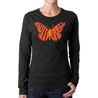 Butterfly - Women's Word Art Long Sleeve T-shirt