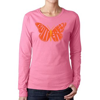 Butterfly - Women's Word Art Long Sleeve T-shirt
