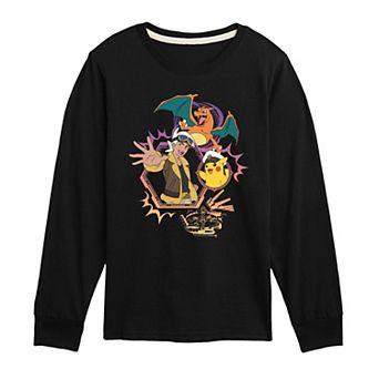 Boys 8-20 Pokemon Friede Charizard & Pikachu Long Sleeve Graphic Tee