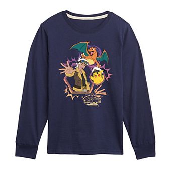 Boys 8-20 Pokemon Friede Charizard & Pikachu Long Sleeve Graphic Tee