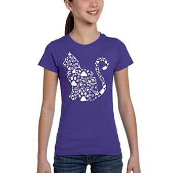 Cat Claws - Girl's Word Art T-shirt