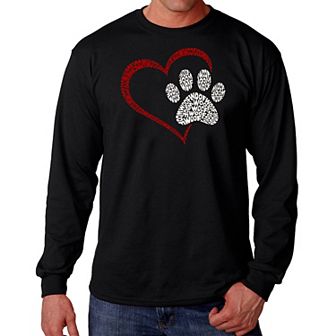 Paw Heart - Men's Word Art Long Sleeve T-shirt