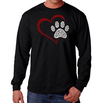 Paw Heart - Men's Word Art Long Sleeve T-shirt