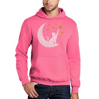 Cat Moon - Men's Word Art Hooded Sweatshirt