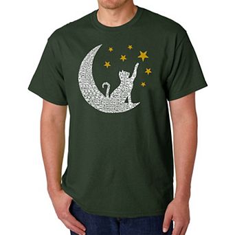 Cat Moon - Men's Word Art T-shirt