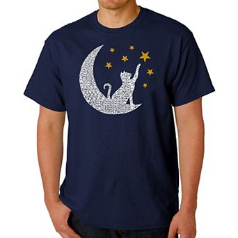 Cat Moon - Men's Word Art T-shirt