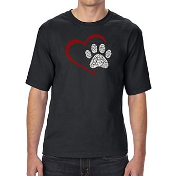 Paw Heart - Men's Tall And Long Word Art T-shirt