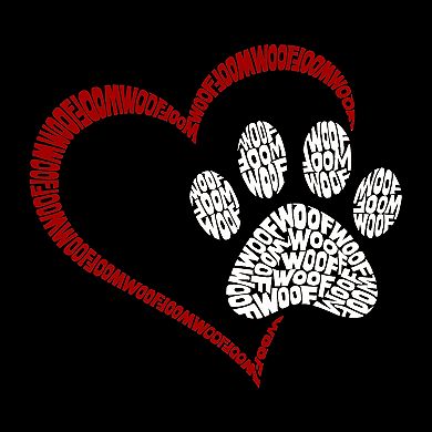 Paw Heart - Men's Tall And Long Word Art T-shirt