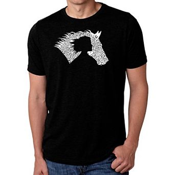 Girl Horse - Men's Premium Blend Word Art T-shirt