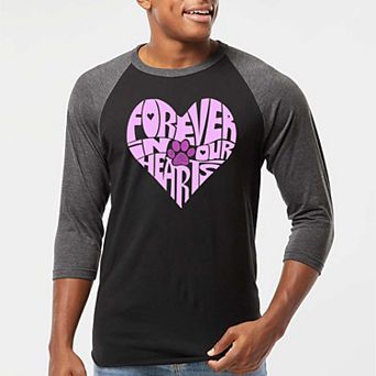 Forever In Our Hearts - Men's Raglan Baseball Word Art T-shirt