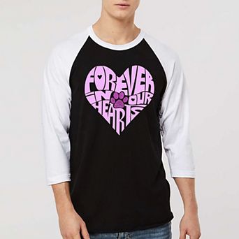 Forever In Our Hearts - Men's Raglan Baseball Word Art T-shirt
