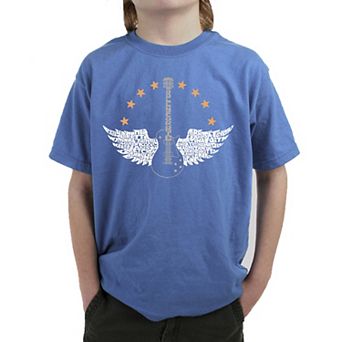 Country Female Singers - Boy's Word Art T-shirt