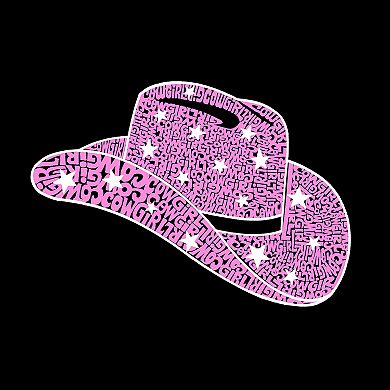 Cowgirl Hat - Women's Word Art T-shirt