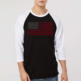 Proud To Be An American - Men's Raglan Baseball Word Art T-shirt