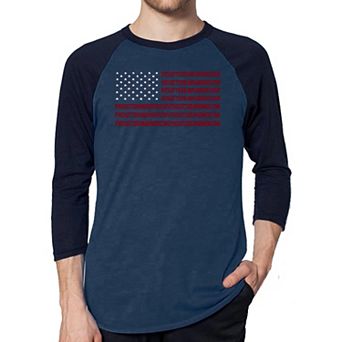 Proud To Be An American - Men's Raglan Baseball Word Art T-shirt