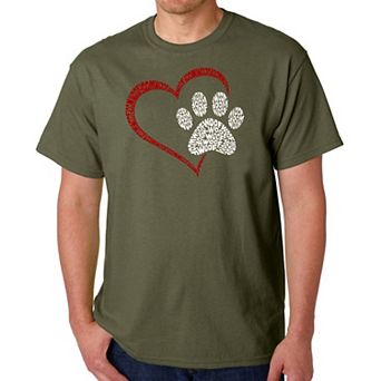 Paw Heart - Men's Word Art T-shirt