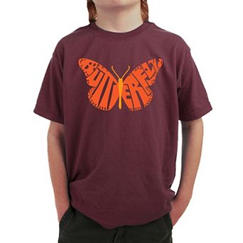 Butterfly - Boy's Word Art T-shirt