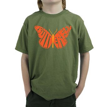 Butterfly - Boy's Word Art T-shirt