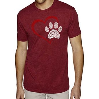 Paw Heart - Men's Premium Blend Word Art T-shirt