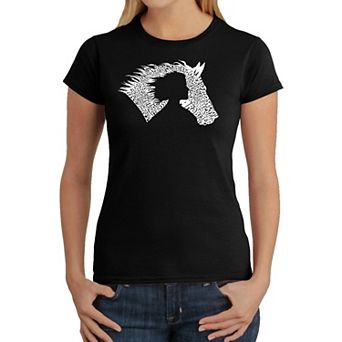 Girl Horse - Women's Word Art T-shirt