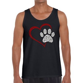 Paw Heart - Men's Word Art Tank Top
