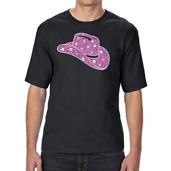 Cowgirl Hat - Men's Tall And Long Word Art T-shirt