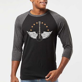 Country Female Singers - Men's Raglan Baseball Word Art T-shirt