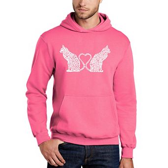 Cat Tail Hearts - Men's Word Art Hooded Sweatshirt