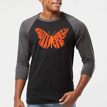 Butterfly - Men's Raglan Baseball Word Art T-shirt