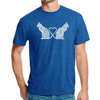 Cat Tail Hearts - Men's Premium Blend Word Art T-shirt