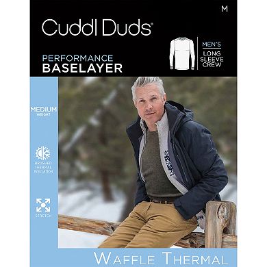 Men's Cuddl Duds® Midweight Waffle Thermal Performance Base Layer Crew Top