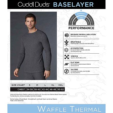Men's Cuddl Duds® Midweight Waffle Thermal Performance Base Layer Crew Top