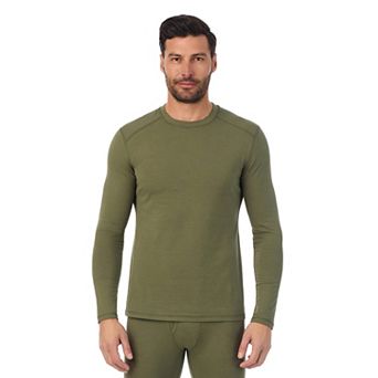 Men's Cuddl Duds® Midweight Cottonwear Performance Base Layer Crew Top