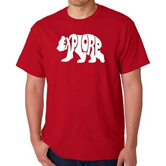 Explore Bear- Men's Word Art T-shirt