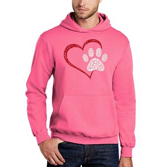 Paw Heart - Men's Word Art Hooded Sweatshirt