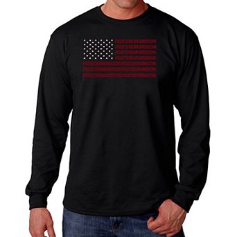 Proud To Be An American - Men's Word Art Long Sleeve T-shirt