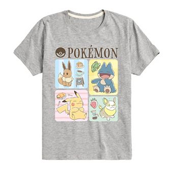 Boys 8-20 Pokemon Cafe Grid Graphic Tee