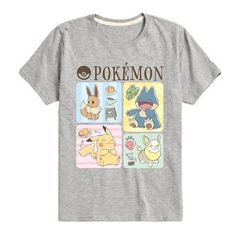 Boys 8-20 Pokemon Cafe Grid Graphic Tee