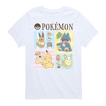 Boys 8-20 Pokemon Cafe Grid Graphic Tee