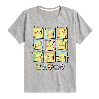 Boys 8-20 Pokemon Pastel Pikachu Expression Graphic Tee