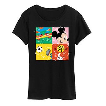 Disney's Mickey Mouse Women's Sports Grid Graphic Tee