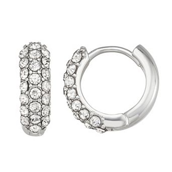 You're Invited Pave Huggie Hoop Earrings
